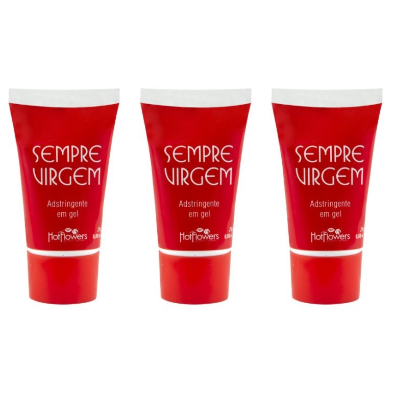 Sempre Virgem 25g Kit 3 Unidades Gel Adstringente Hot Flowers
