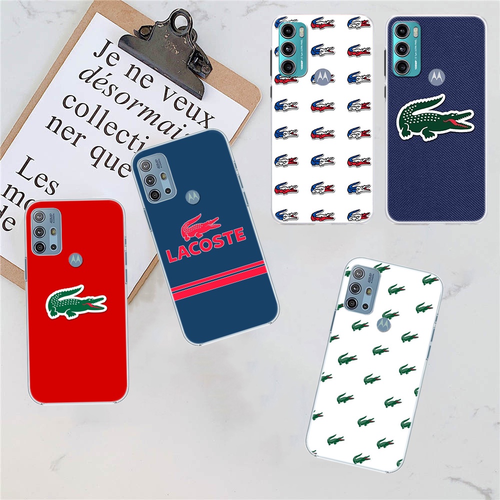 Capa LOGO Lacoste Para Motorola Moto P30 P40 G9 G10 G20 G30 One 5G