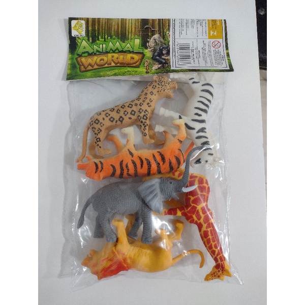 Kit Animais Selvagens De Plastico Infantil Shopee Brasil