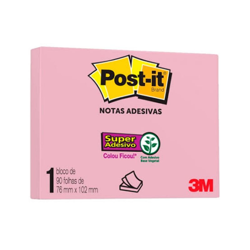 Bloco Autoadesivo Post It 90 Folhas Retangular 76 X 102 Mm Post