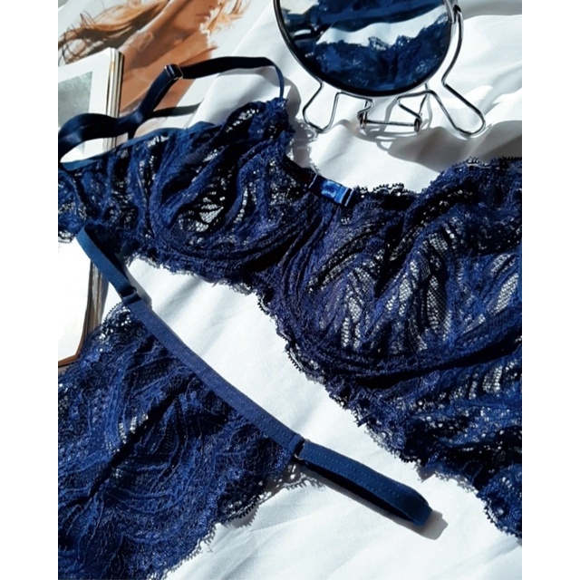 Conjunto Lingerie Em Renda Sem Bojo Shopee Brasil