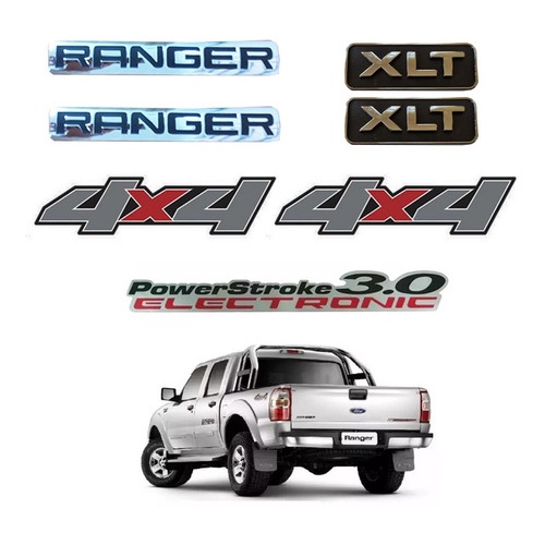 Kit Emblema Ranger Xlt Adesivo X Powerstroke Eletronic Shopee