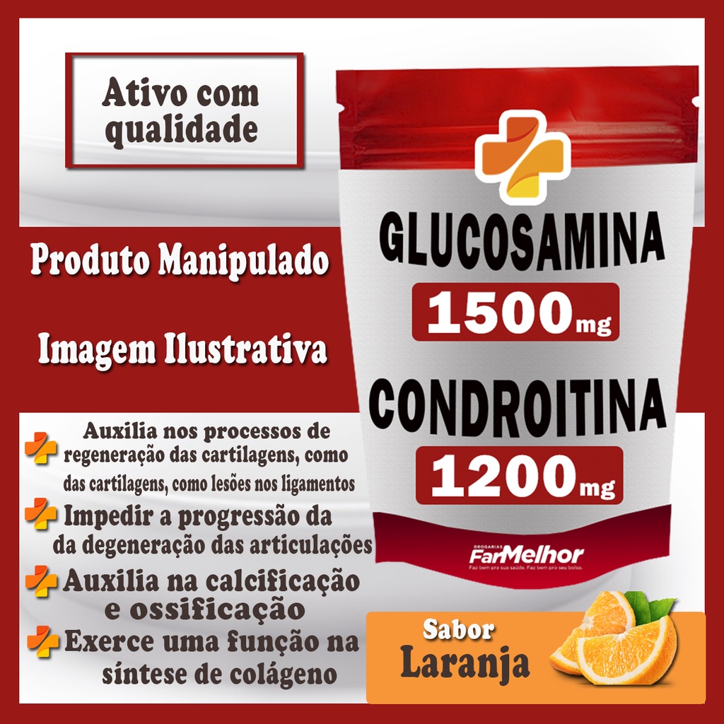 Glucosamina 1500mg Condroitina 1200mg Sachês Shopee Brasil