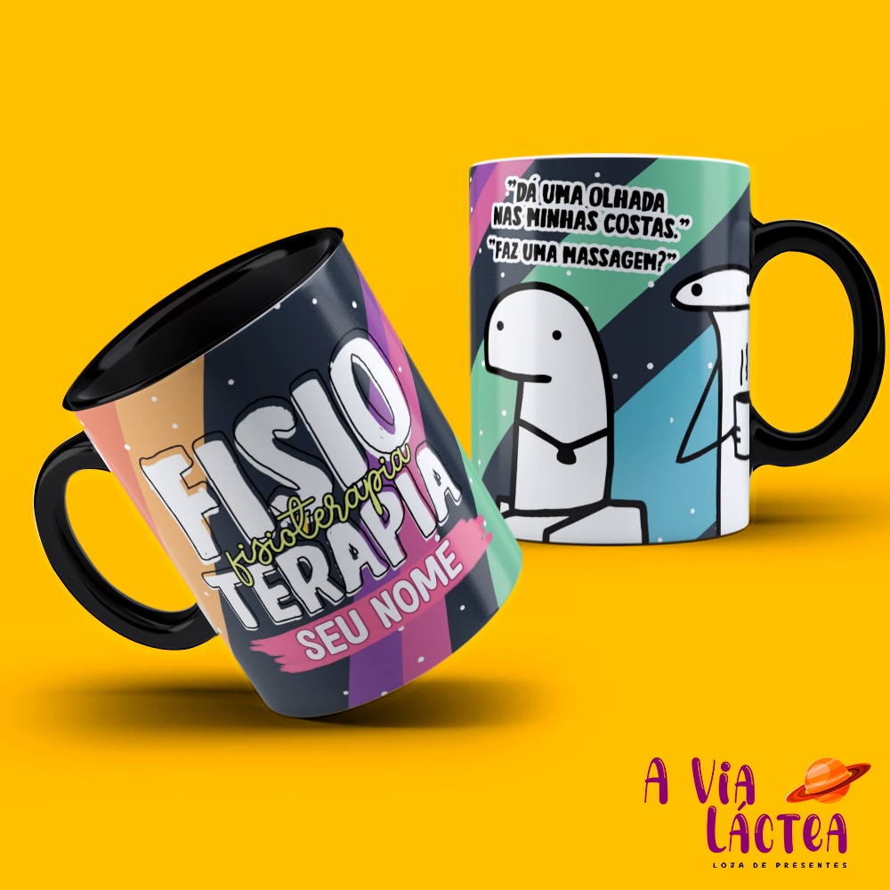 Caneca Fisioterapia Flork Personalizada Nome Shopee Brasil