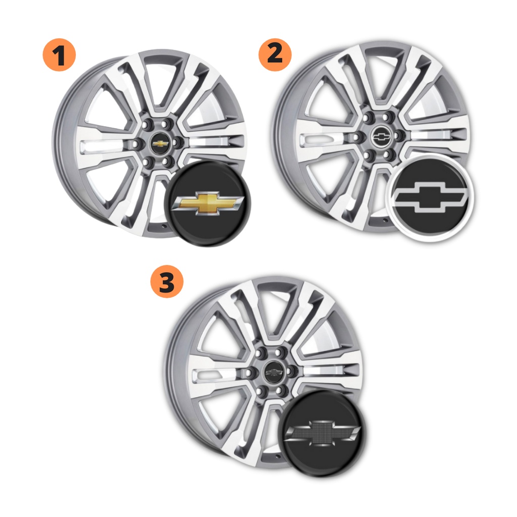 Adesivo Calota Chevrolet Resinado Roda Unidades Mm Shopee Brasil