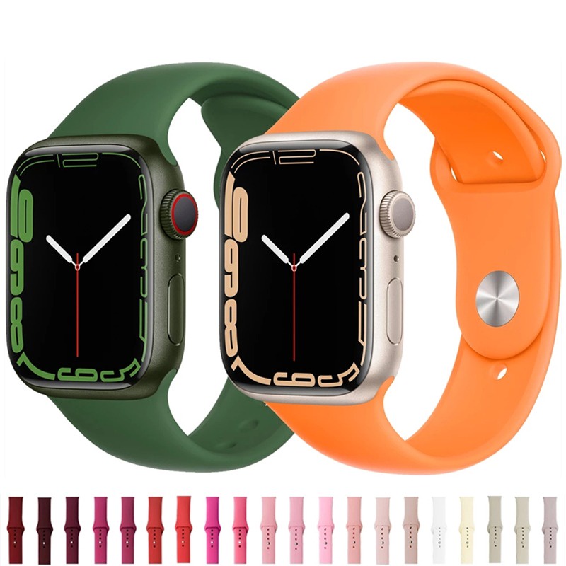 Pulseira Para Rel Gio Smart Watch De Silicone Lisa Flex Vel For Apple