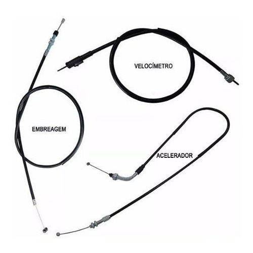 Cabo Acelerador Titan Facg 125 150 Cabo Velocimetro Cabo Embreagem