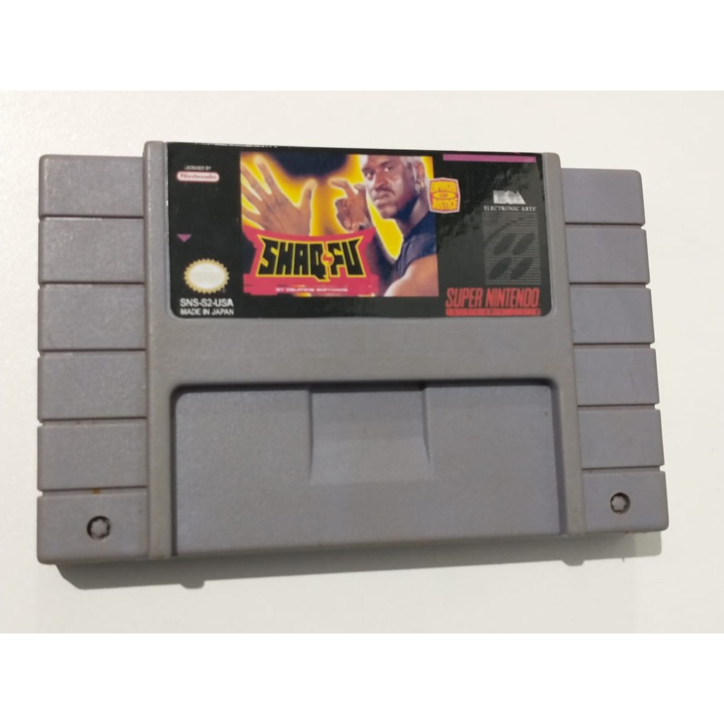 Cartucho Paralelo Super Nintendo Shaq Fu Shopee Brasil