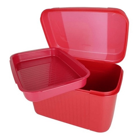 TUPPERWARE VISUAL BOX BANDEJA 4 5 LITROS VERMELHO Shopee Brasil