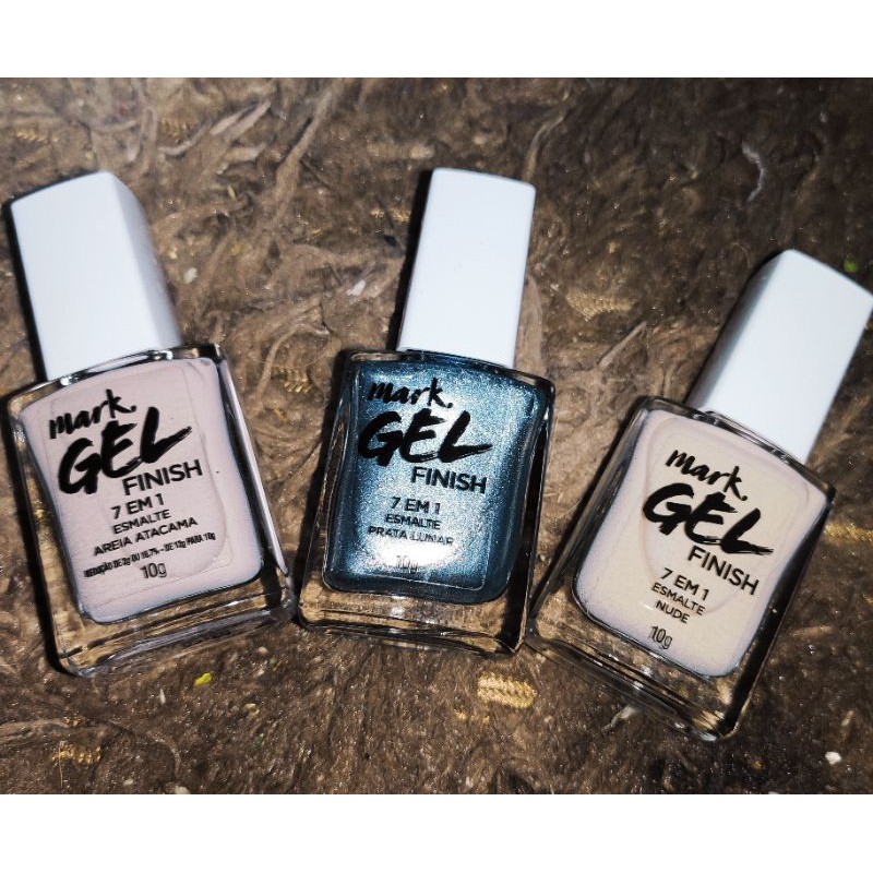 Kit Esmaltes Mark Gel Finish Em Avon Nude Areia Atacama E