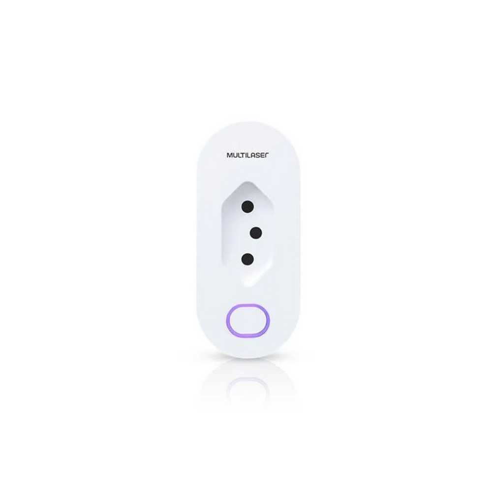 Plug De Tomada Inteligente Multilaser Liv WiFi Bivolt 16A Branco