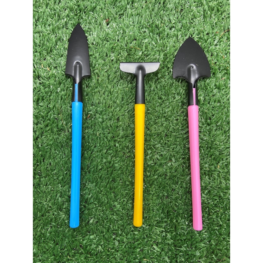 KIT Mini Ferramentas P Jardinagem Colorida 2 Pazinhas Ancinho