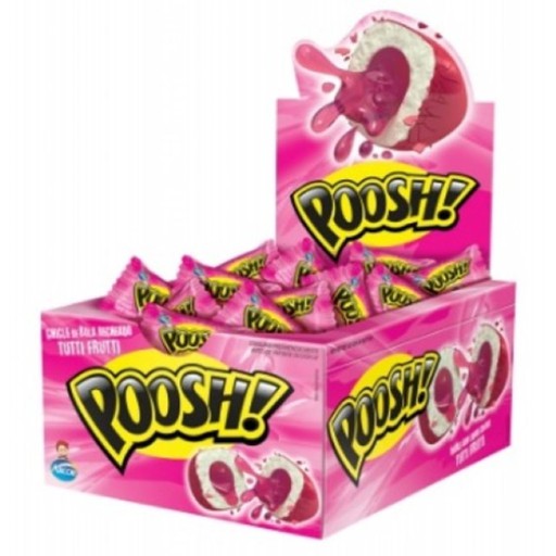 Chicle Poosh Sabor Tutti Frutti Arcor Caixa 200gr 40 Unds Shopee