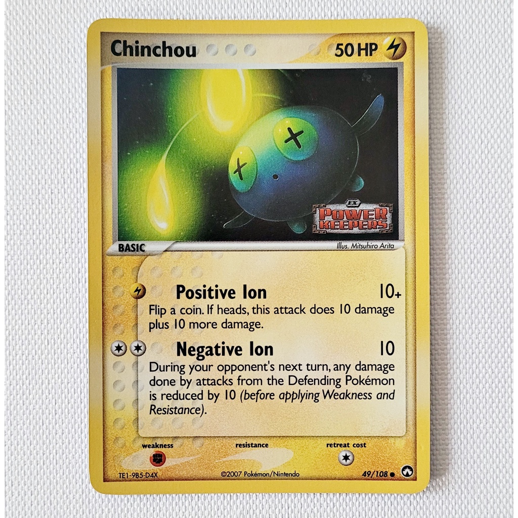 Carta Antiga Pokemon Chinchou Common Reverse Holo Ex Power