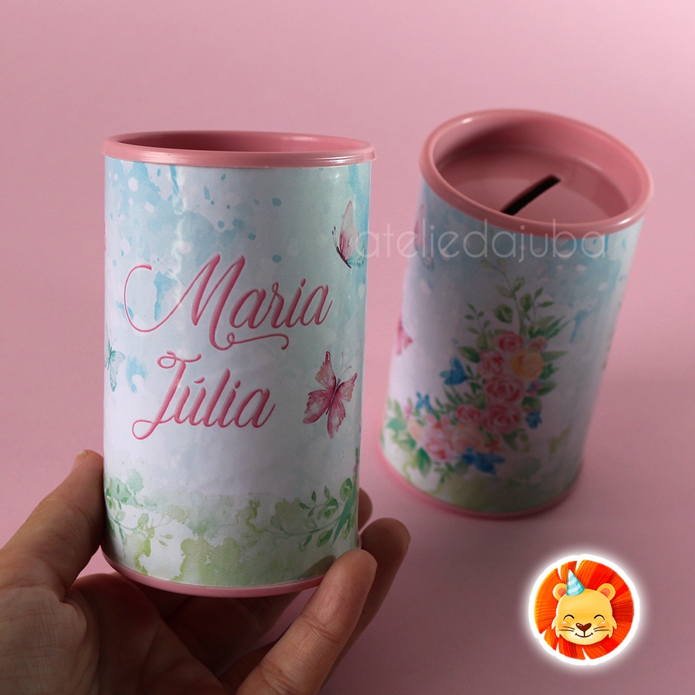 Kit Cofrinhos Jardim Encantado Rosa Personalizado X Cm