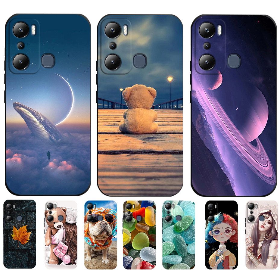 Capa Traseira Infinix Hot I De Silicone Macia De Luxo Starry Sky