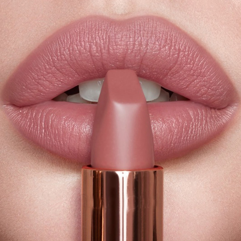 Baton Nude Matte Lipsticks 6 Cores À Prova D água Duradouro Não