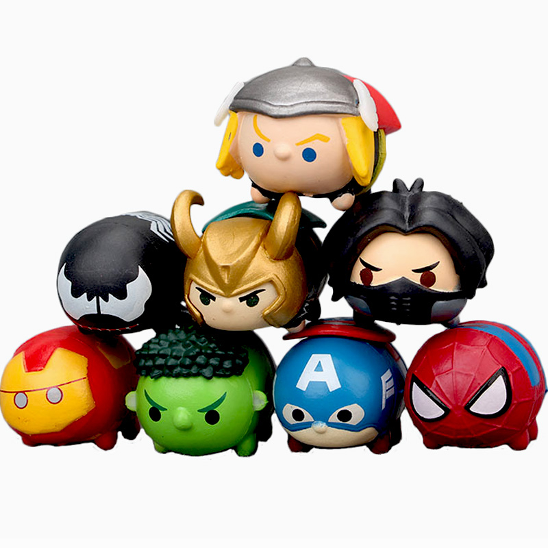 Pcs Spiderman Vingadores Veneno Venom Homem Aranha Tsum Tsum Figuras