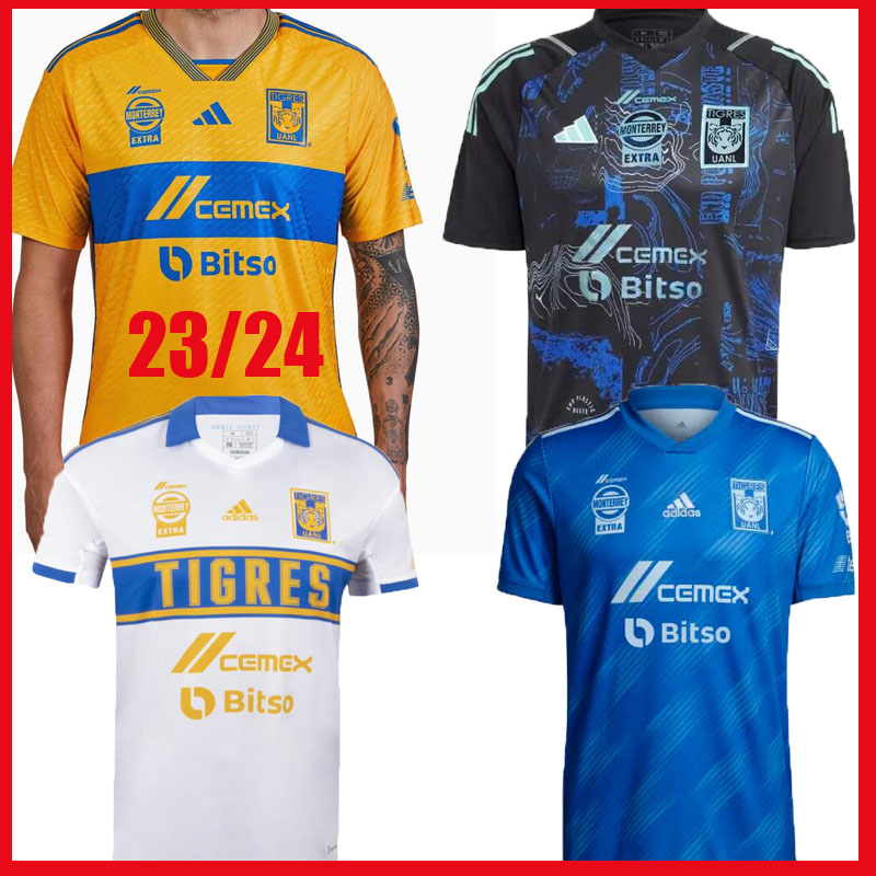 Tigres Uanl Camisa De Futebol Homens Amarelos Caseiros Fans