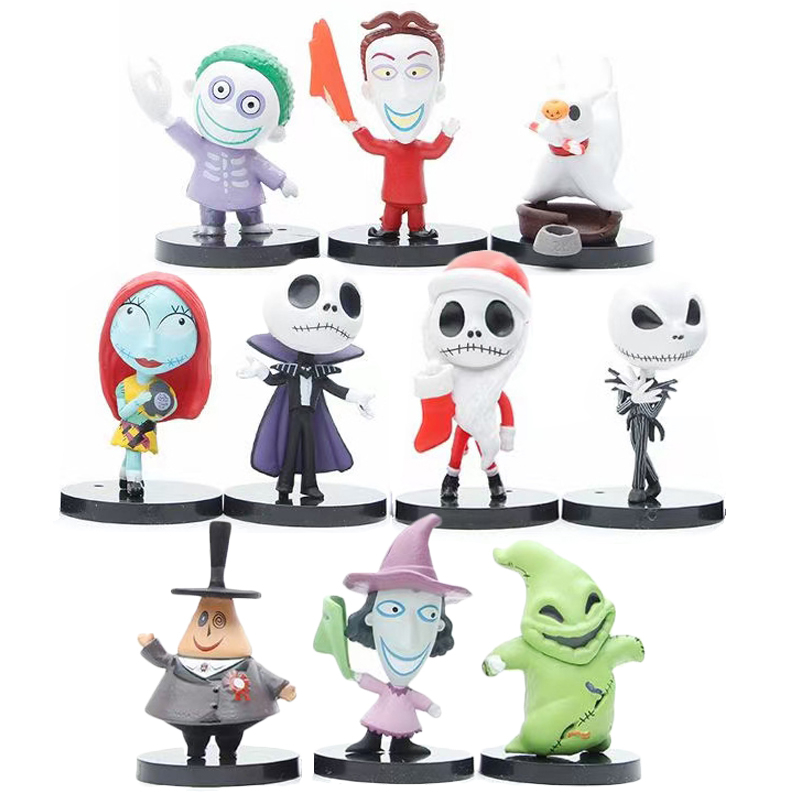 Jack Skellington Sally Action Figura O Pesadelo Antes Do Natal Kit De