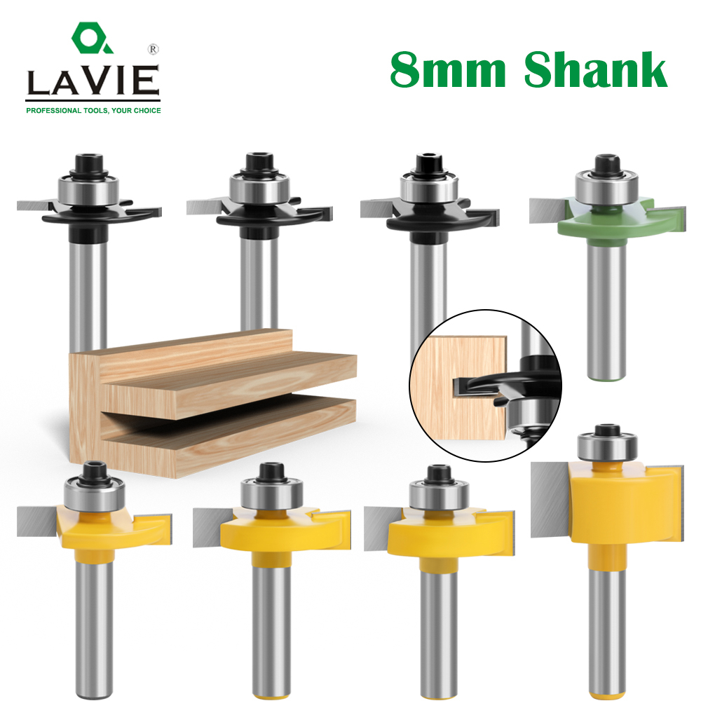 LAVIE 1pc 8mm Shank T Slot Router Bit Fresa De Ranhuras De Madeira