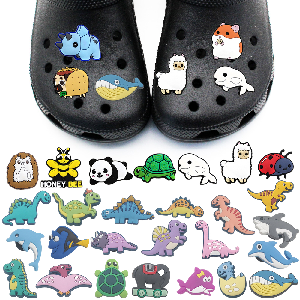 Croc Hot Pcs Jibz S Rie De Pequenos Animais E Dinossauros Sapatos De