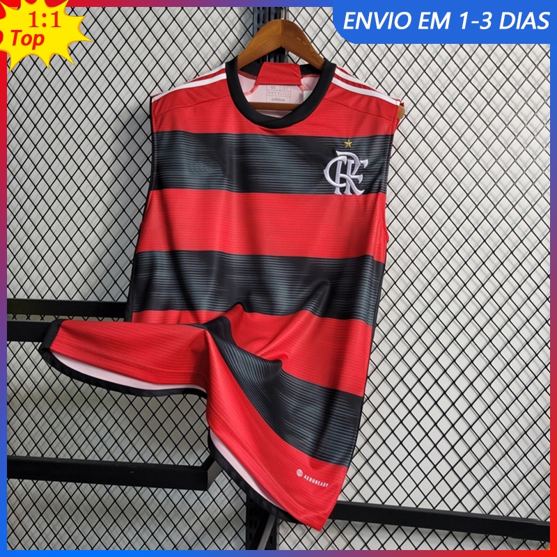 Camisa De Time Masculina Regata 2023 I Flmg Futebol Colete Vermelho E