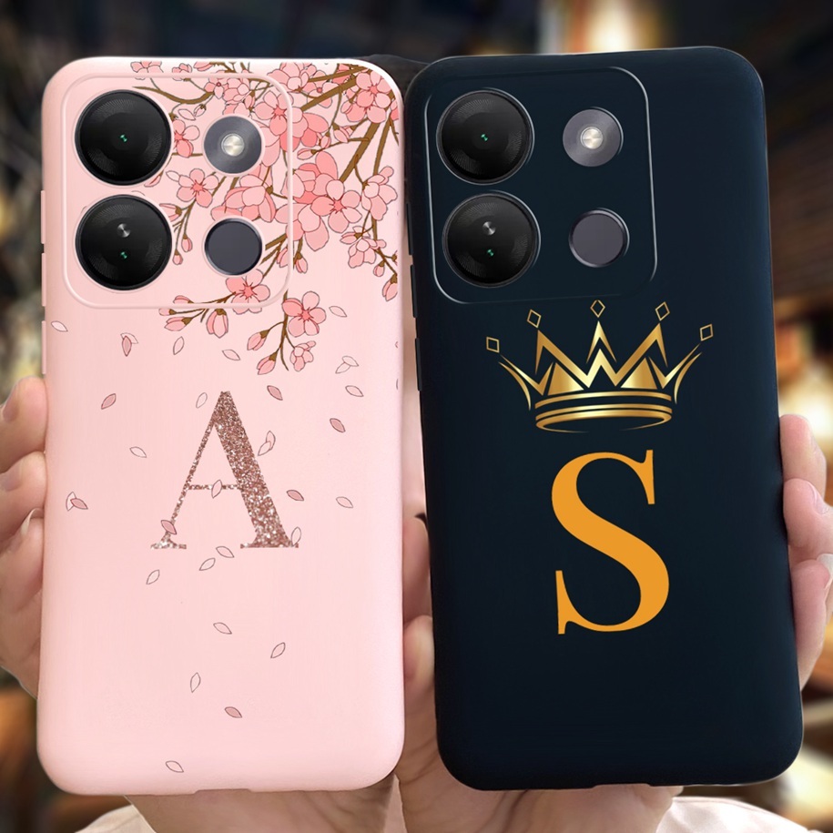 Para Infinix Smart Hd Case X Luxo A Z Letras Crown Flower Casal