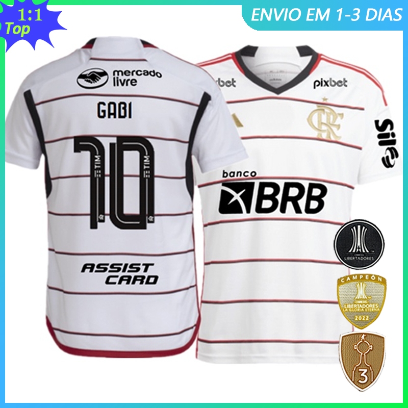 Camisa De Time Flmg Ii Masculina Futebol Branco Shopee Brasil