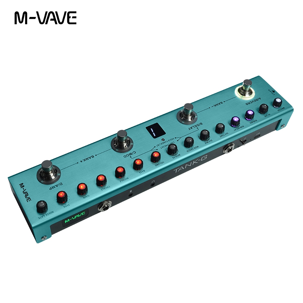 M Vave Tank G Guitarra Multi Efeitos Pedal Recarreg Vel Pr Ajustes