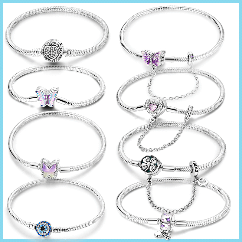 Venda A Quente Pulseira De Prata 100 Libra Esterlina Bracelete Fit