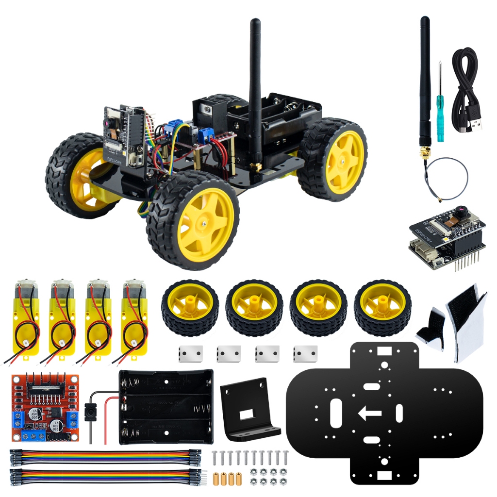 LAFVIN 4WD Smart Robot Car Kit ESP32 CAM Câmera Wifi Para Programação