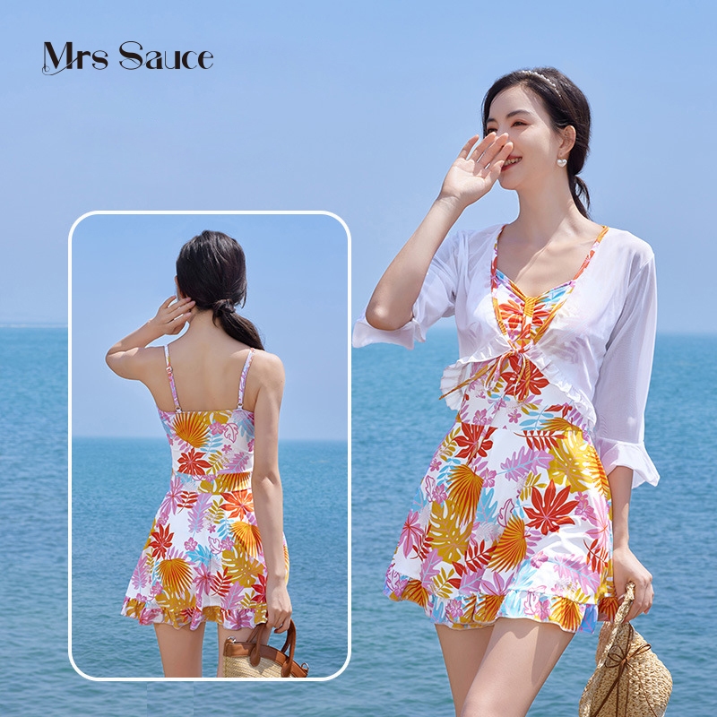 Fato de banho feminino Ligeiramente Transparente Fato de banho Sexy de duas peças Férias Hot