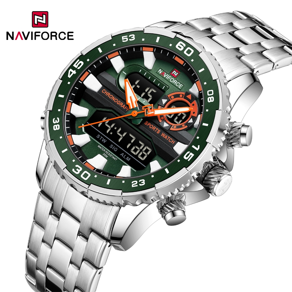 NAVIFORCE 9234 Relógio Masculino Esportivo De Luxo Militar LCD