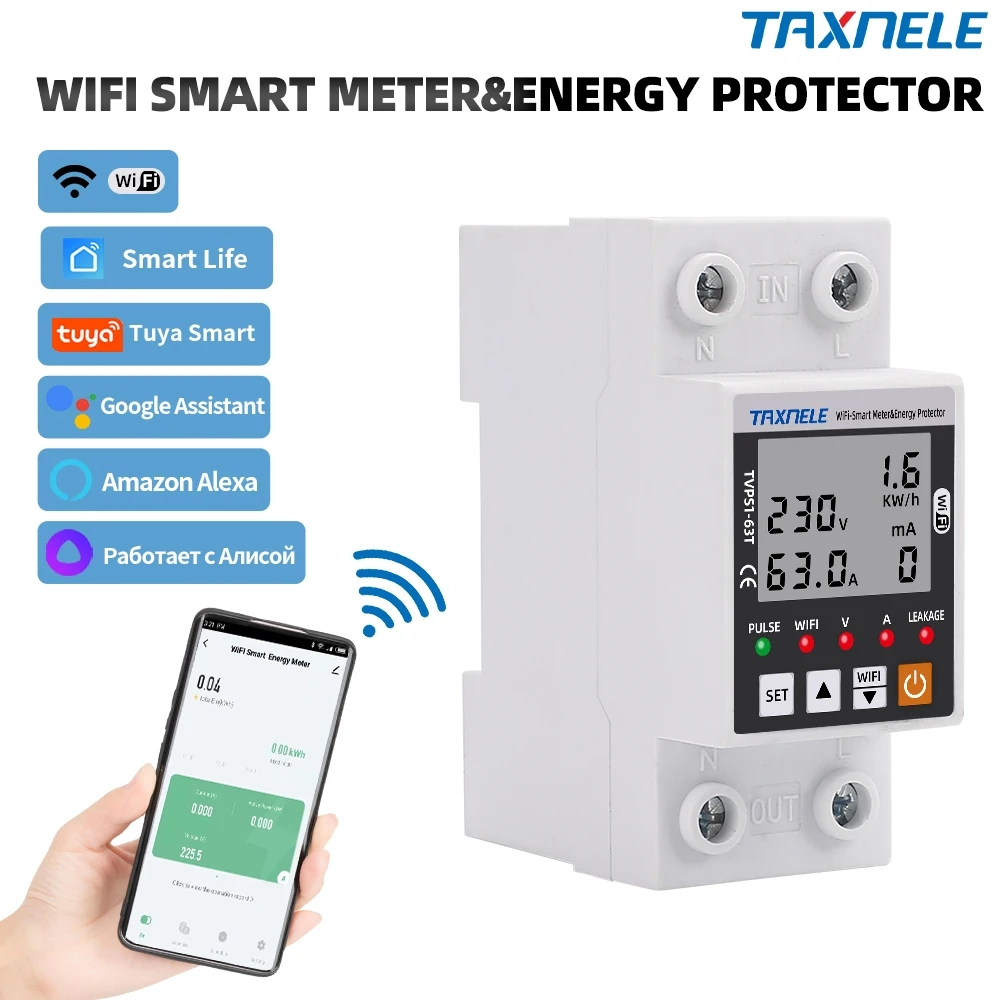 Taxnele A Tuya Wifi Smart Earth Vazamento Sobre O Dispositivo De Rel