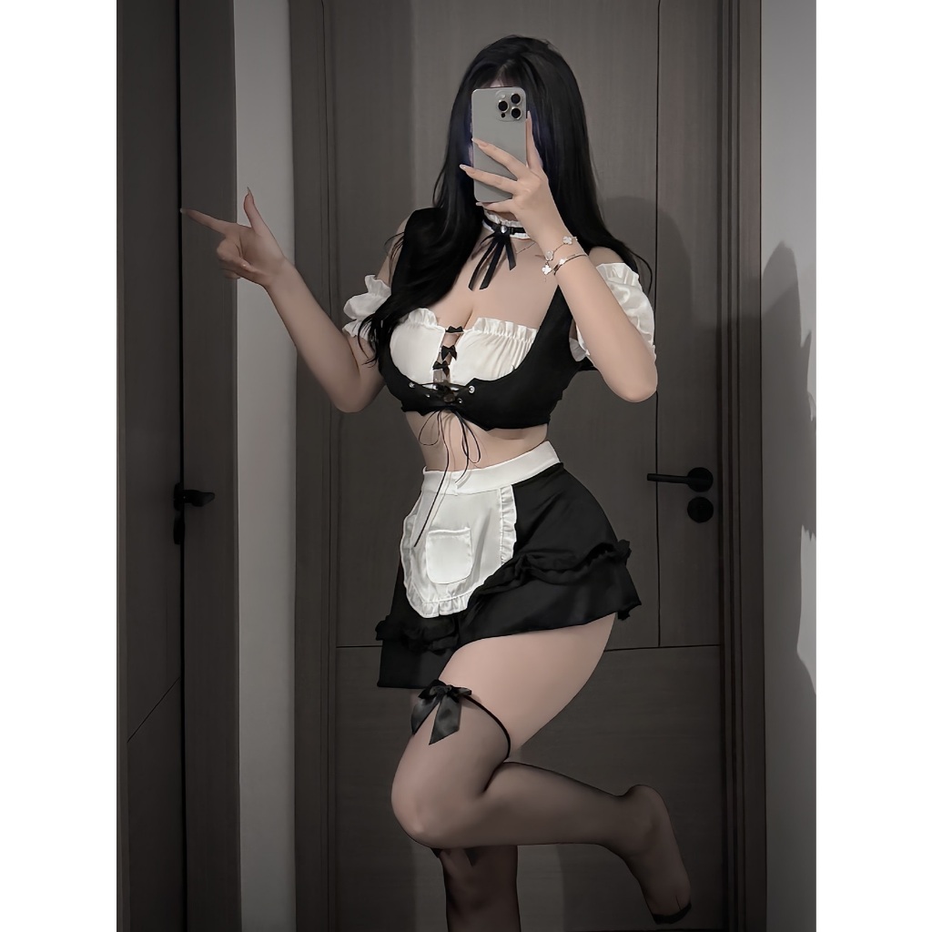 Lingerie Sexy Bonito Cosplay Uniforme Sexy Empregada Traje Traje Traje