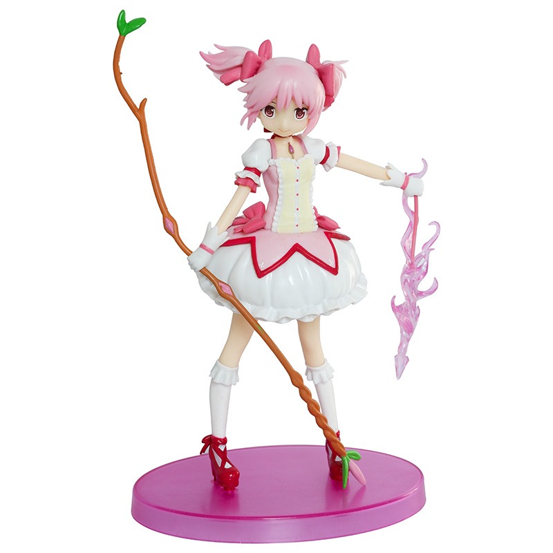 19cm Puella Magi Madoka Magica Figura Kaname Anime Figuras Pvc De Ação