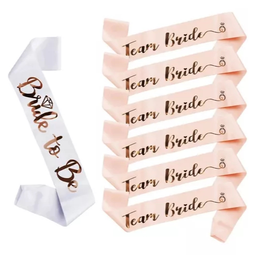 Kit Bandas Para Despedida De Solteira Lingerie Equipe De Chá