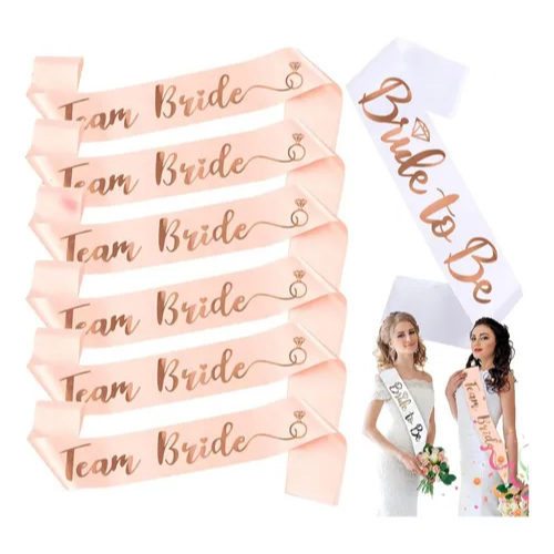 Kit De Bandas Para Despedida De Solteira Lingerie Equipe De Chá