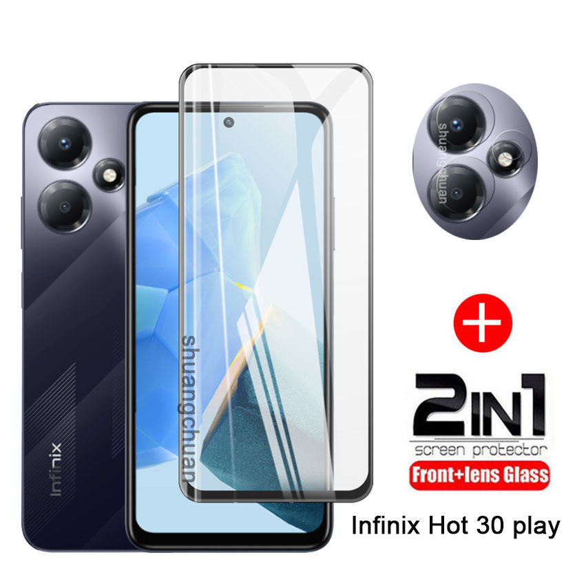 2em1 Infinix Hot 30i Vidro Temperado Nota 40 5G Tela Cheia Cobrindo