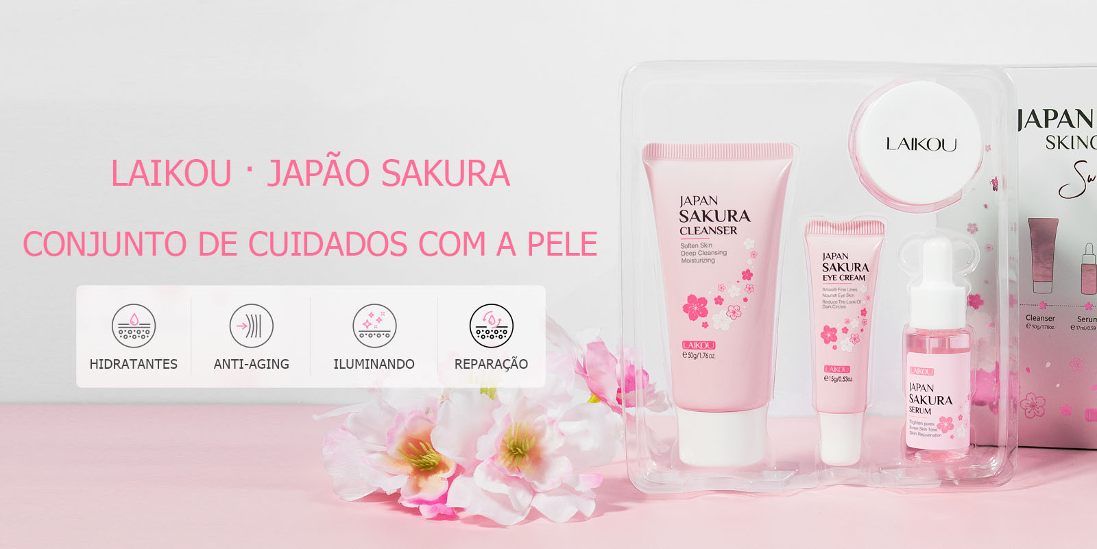 Laikou Sakura Pcs Skin Care Set Lighten Blemishes Soro Hidratante Fade