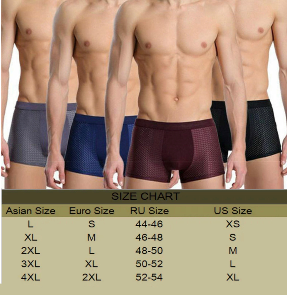 Kit 4 Cueca Boxer Masculino Cueca Bambu De Malha Shopee Brasil