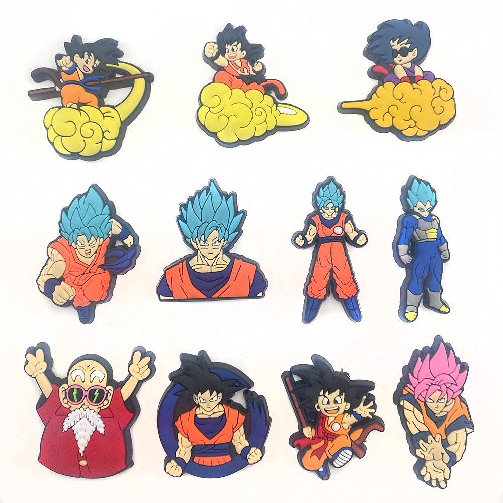 11 Unid Conjunto Jibbitz Dragon Ball Amuletos De Sapato Para Tamancos E