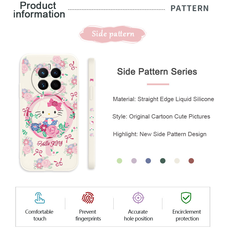 Gato Floral Caso De Telefone Para Huawei Companheiro 60 50 20 Pro Lite