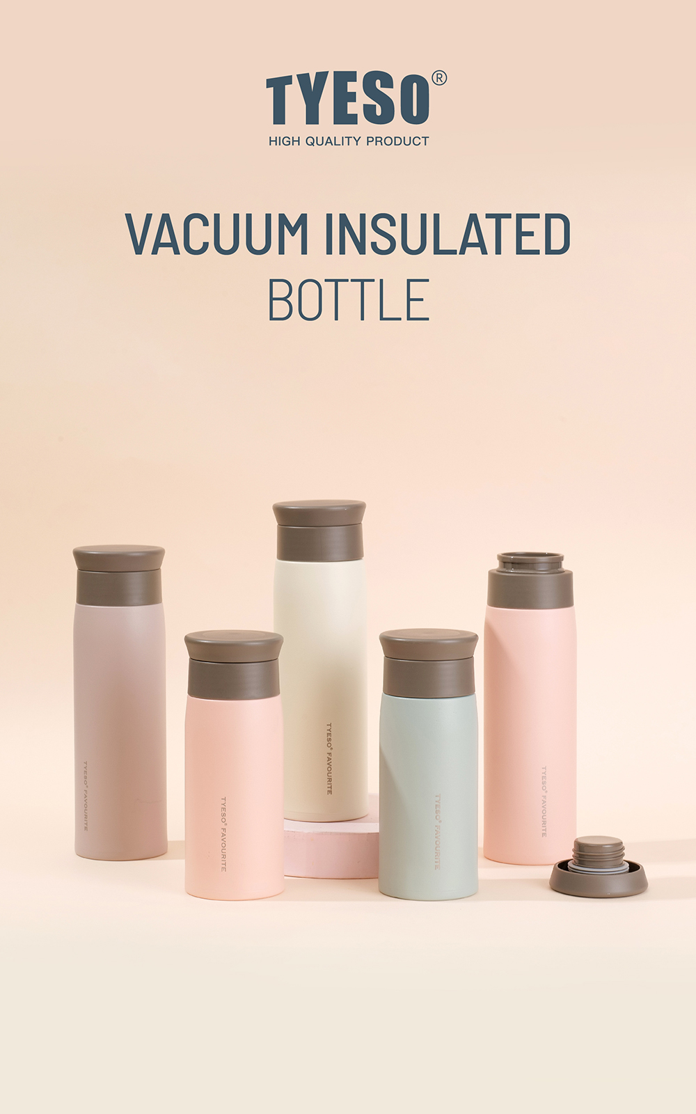 𝐓𝐘𝐄𝐒𝐎 Garrafa Térmica Stainless Steel Vacuum Insulated Cold Hot Bottle ml ml