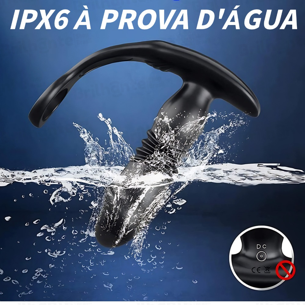 Vibrador Anal Telescópico De Massagem Da Próstata Plug Do Pênis