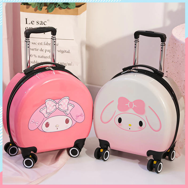 Sanrio Bagagem Mini Mala Fofa Kuromi Pompompurin Cinnamorall Caixa De