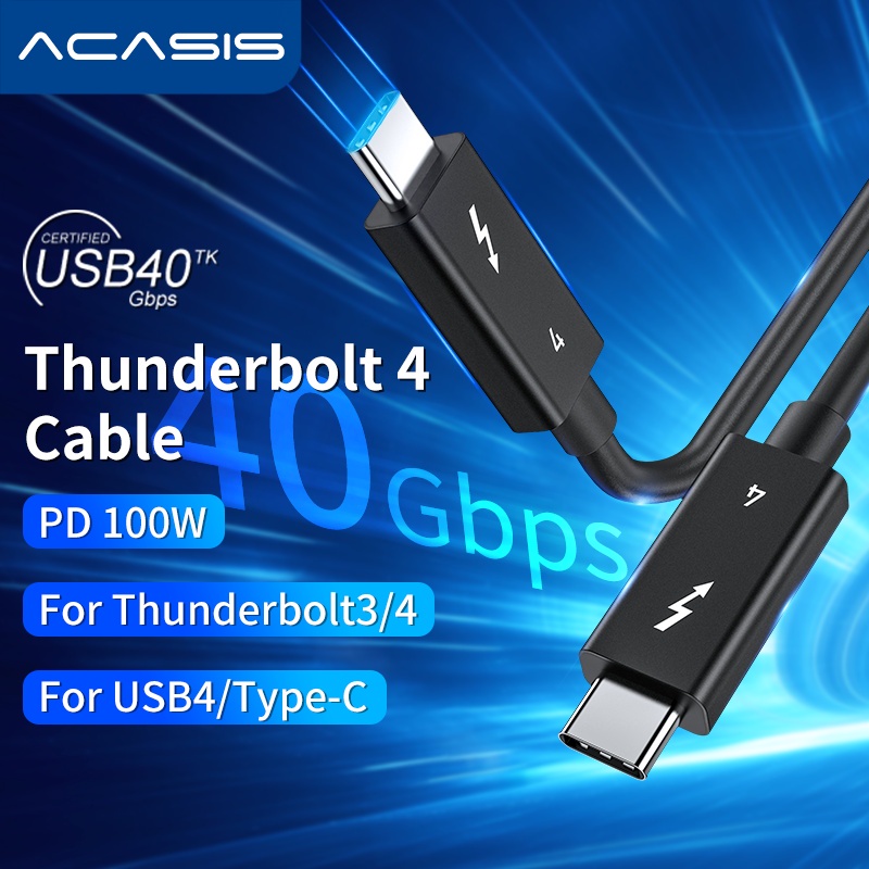 Cabo ACASIS Thunderbolt 4 Transferência De Dados De 40Gbps