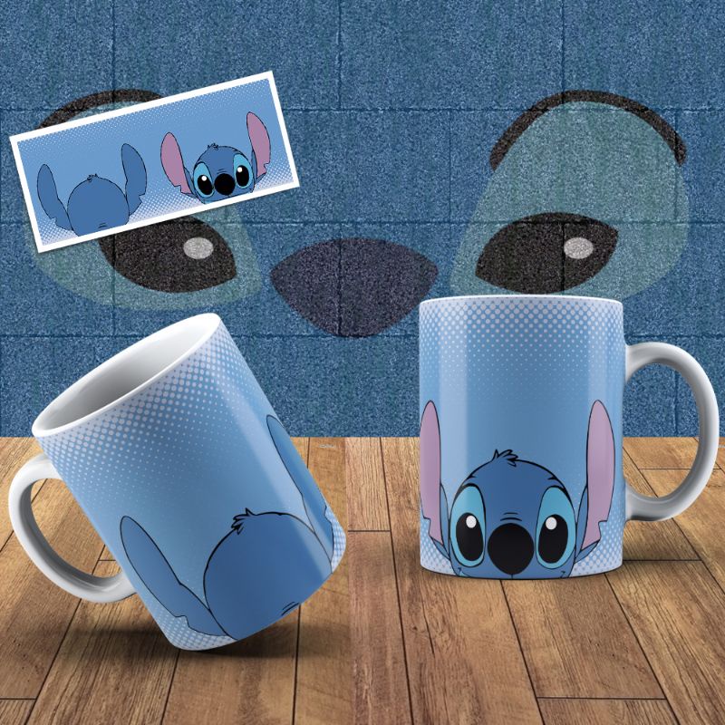 Caneca LiLo Stitch Porcelana Personalizada 325ml Shopee Brasil