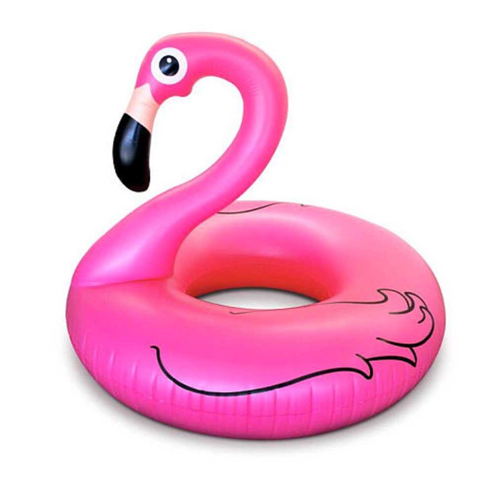 Boia Bote Inflável Flamingo Grande 90 cm Rosa Infantil Criança Piscina